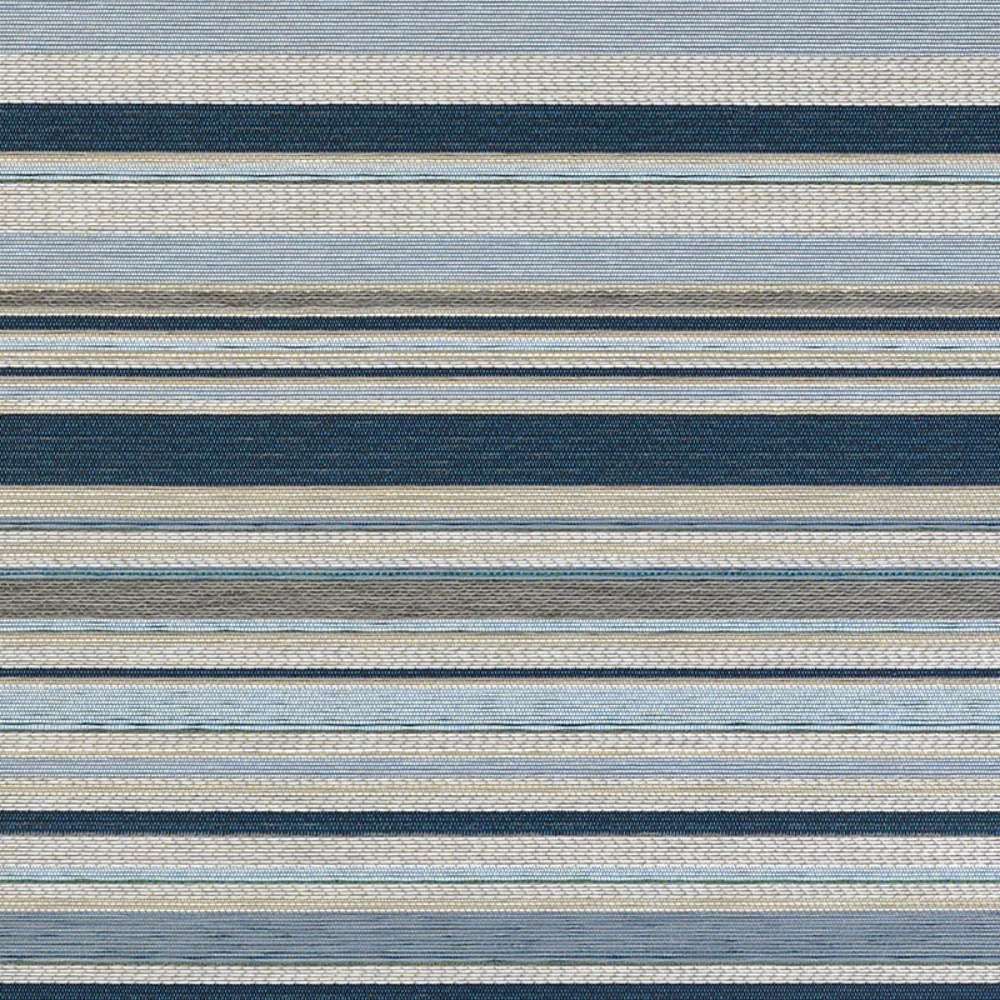 Close-up image focuses on the nautical blue and neutral stripe patterns of Couristan Dolce Indoor/Outdoor Rug - Striped/Nautical