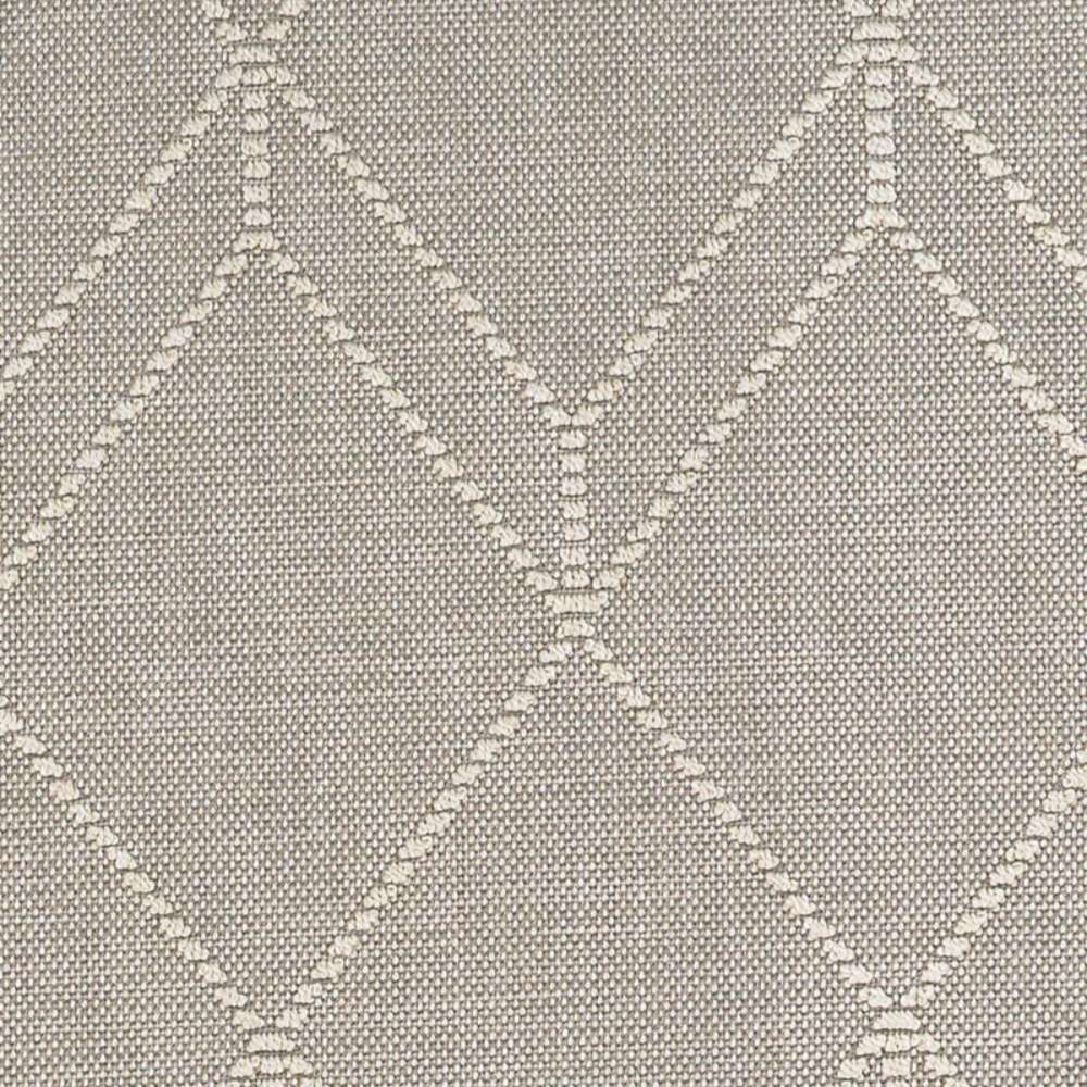 Close-up of Couristan Liguria Indoor/Outdoor Rug - Noli/Dove Grey shows the ivory diamond patterns standing out against the dove grey base