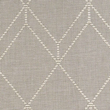Close-up of Couristan Liguria Indoor/Outdoor Rug - Noli/Dove Grey shows the ivory diamond patterns standing out against the dove grey base