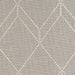 Close-up of Couristan Liguria Indoor/Outdoor Rug - Noli/Dove Grey shows the ivory diamond patterns standing out against the dove grey base