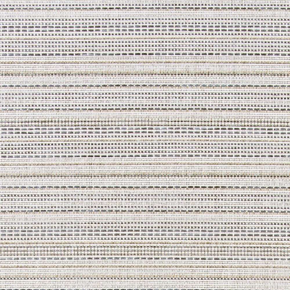 Close-up of Couristan Monaco Indoor/Outdoor Rug - Bowline/Cocoa Natural-Ivory shows its cocoa and ivory striped pattern