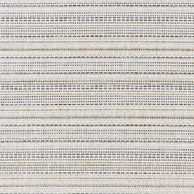 Close-up of Couristan Monaco Indoor/Outdoor Rug - Bowline/Cocoa Natural-Ivory shows its cocoa and ivory striped pattern