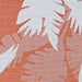 Close-up of Couristan Monaco Indoor/Outdoor Rug - Coastal Flora/Ivory-Orange highlights the detailed palm leaf pattern woven in bright orange and ivory