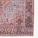 Close-up of Momeni Afshar Indoor Rug - AFS36 Copper highlights its intricate border patterns and detailed floral motifs in copper and dark hues
