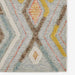 Close-up of Momeni Allegro Indoor Rug - ALL-3 Multi highlights its detailed textured weave and colorful diamond design