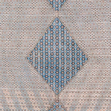 Close-up of central diamond design on the Momeni Afshar Indoor Rug - AFS34 Blue