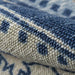 Close-up of the fibers shows the durable, woven texture of Momeni Anatolia Indoor Rug - ANA-3 Navy in rich blue tones