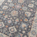 Close-up of the intricate floral and geometric details on Momeni Anatolia Indoor Rug - ANA-8 Charcoal