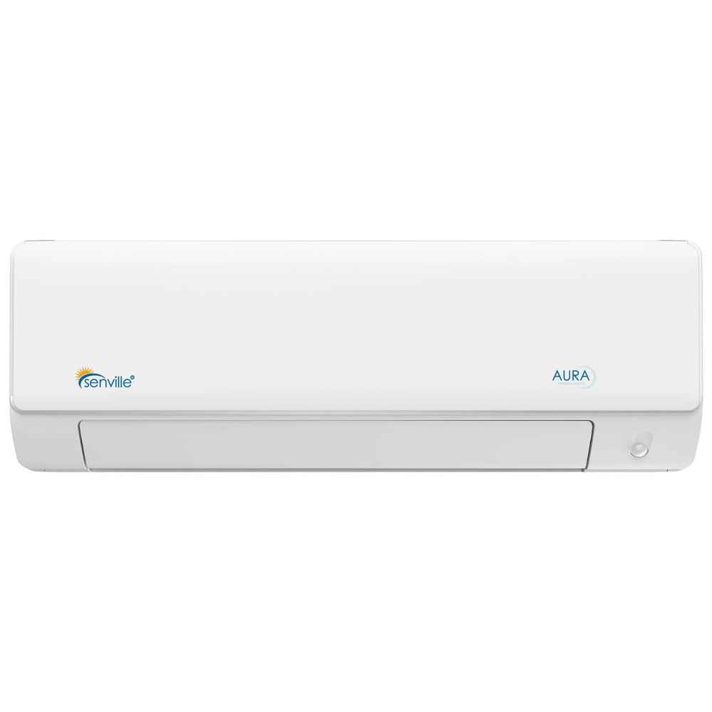 Close-up shows one of the sleek indoor wall units included in Senville 28000 BTU Tri-Zone Mini Split Air Conditioner - Heat Pump - SENA30HFT