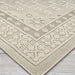 Close-up view of the woven texture and geometric details of Couristan Liguria Indoor/Outdoor Rug - Sarzana/Dove Grey