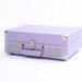 Closed Arkrocket Curiosity Suitcase Bluetooth Turntable (Lavender) looks like a compact lavender briefcase with metal accents and small front speakers