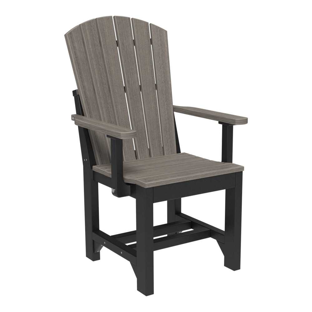 Coastal Gray and Black LuxCraft Adirondack Arm Chair