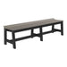 Coastal Gray and Black LuxCraft Cafe Dining Bench 72