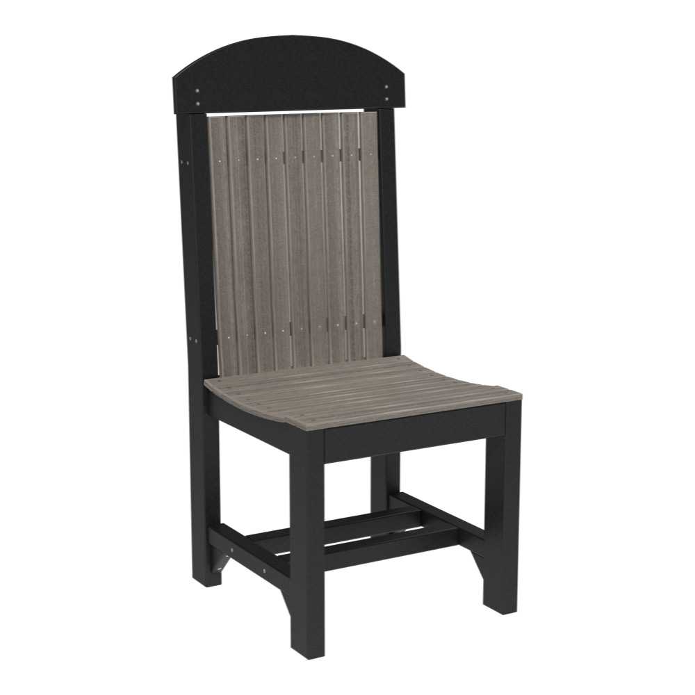 Coastal Gray and Black LuxCraft Classic Side Chair