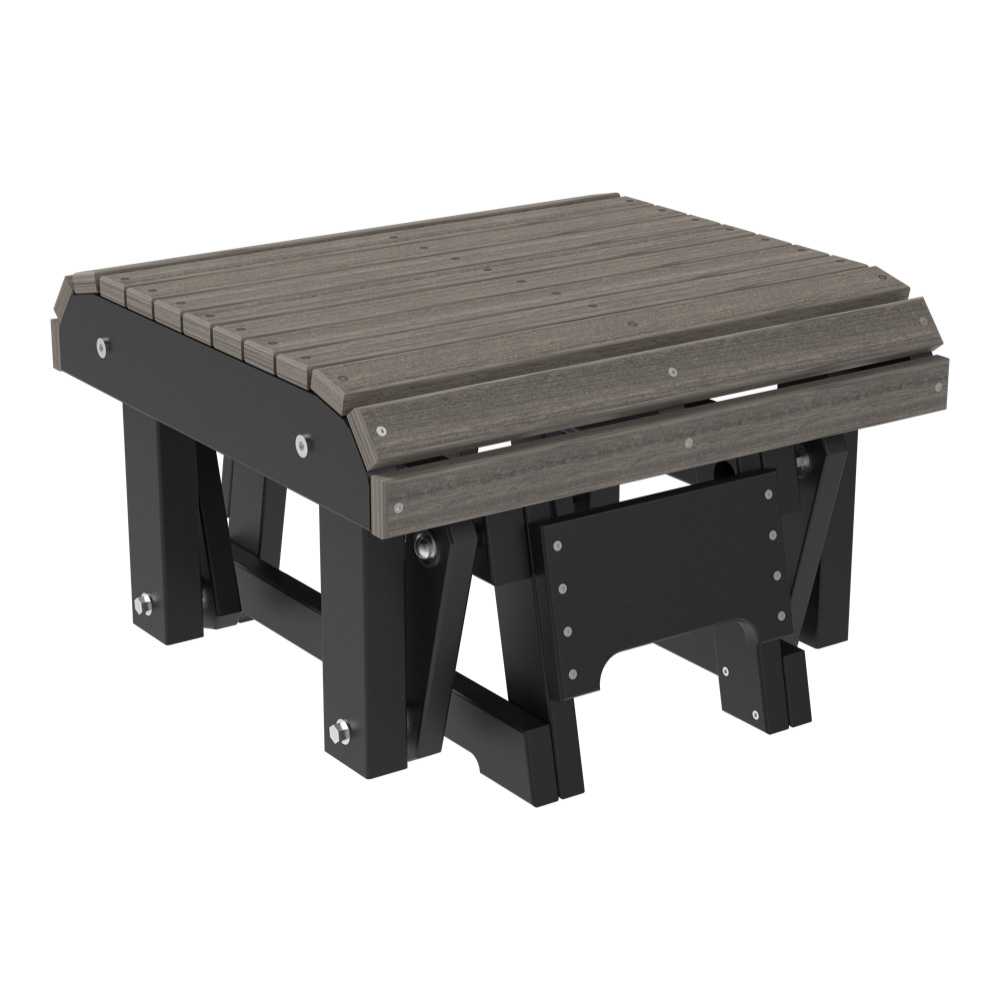 Coastal Gray and Black LuxCraft Glider Footrest