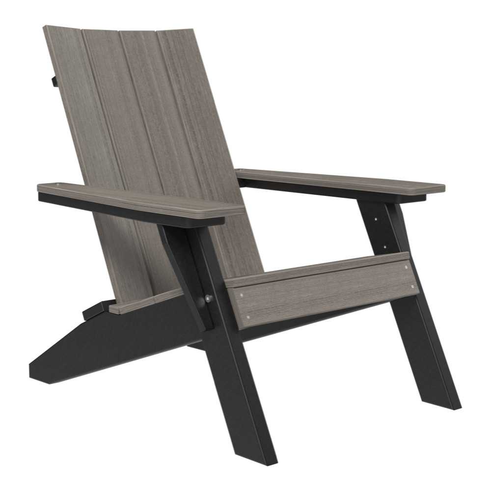 Coastal Gray and Black LuxCraft Urban Adirondack Chair