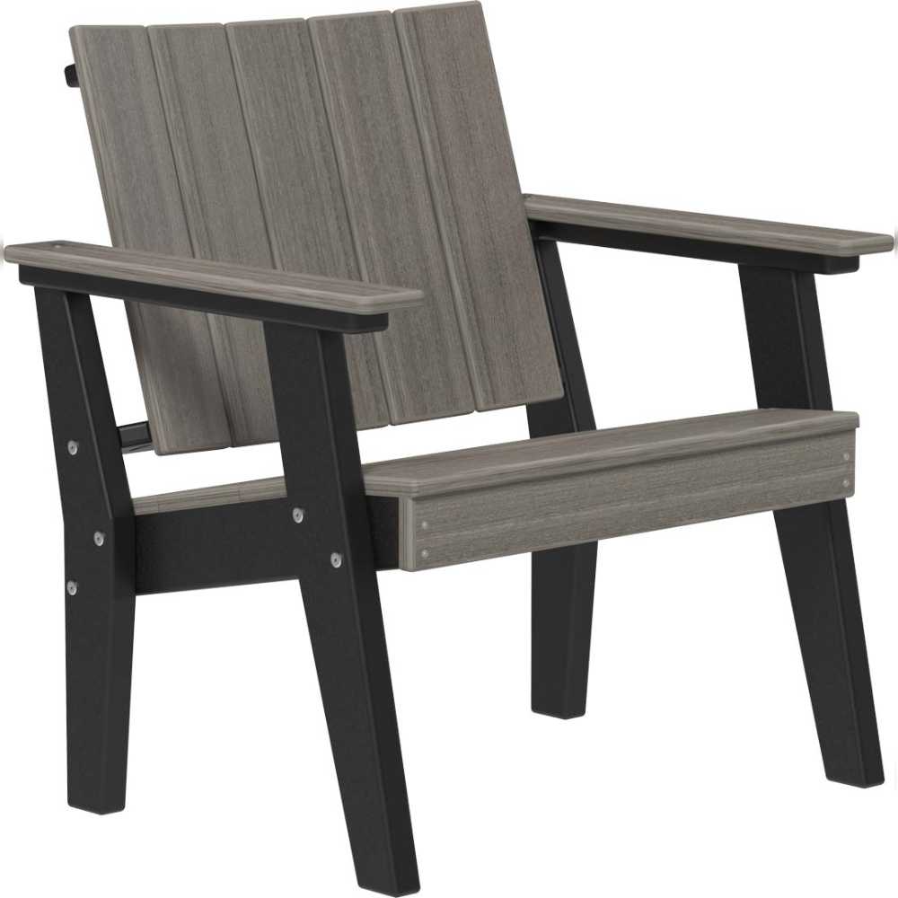 Coastal Gray and Black LuxCraft Urban Chat Chair