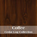 Coffee Fireside Lodge Cedar Log Inset Medicine Cabinet dark coffee-stained cedar wood finish showing rich rustic grain detail