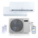 Complete 2 zone bundle with two wall units, an outdoor condenser, two remotes, a line set, and a phone app for the ACiQ 24000 BTU Essentials 23 SEER2 2 Zone Wall Mount Mini Split Heat Pump System