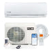 Complete package for ACiQ 12000 BTU Essentials 20 SEER2 Single Zone Wall Mount Mini Split Heat Pump System, including the indoor unit, condenser, remote, phone app, line set and install accessories