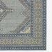 Corner detail of Momeni Anatolia Indoor Rug - ANA-10 Blue shows its precise border pattern with elegant geometric designs