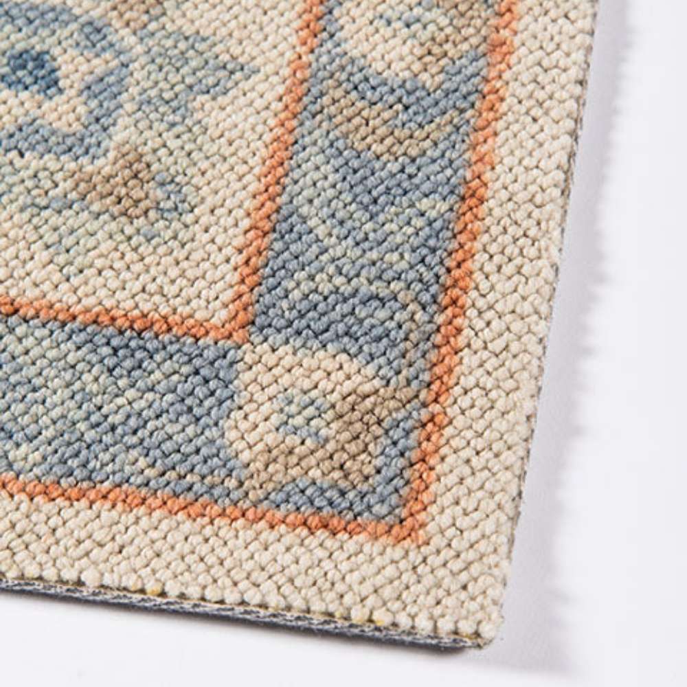Corner of Momeni Anatolia Indoor Rug - ANA-8 Blue displays its precise edges and high-quality craftsmanship