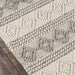 Corner of Momeni Andes Indoor Rug - AND-10 Ivory highlights its soft wool texture and detailed design