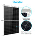 Corrosion-resistant aluminum frame and tempered glass make Sun Gold Power 450W Monocrystalline PERC Solar Panel durable for long-term outdoor use