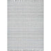 Couristan Ascot Indoor/Outdoor Rug - Windowpane/Grey is fully laid out with fringed edges and a soft, muted plaid-like pattern