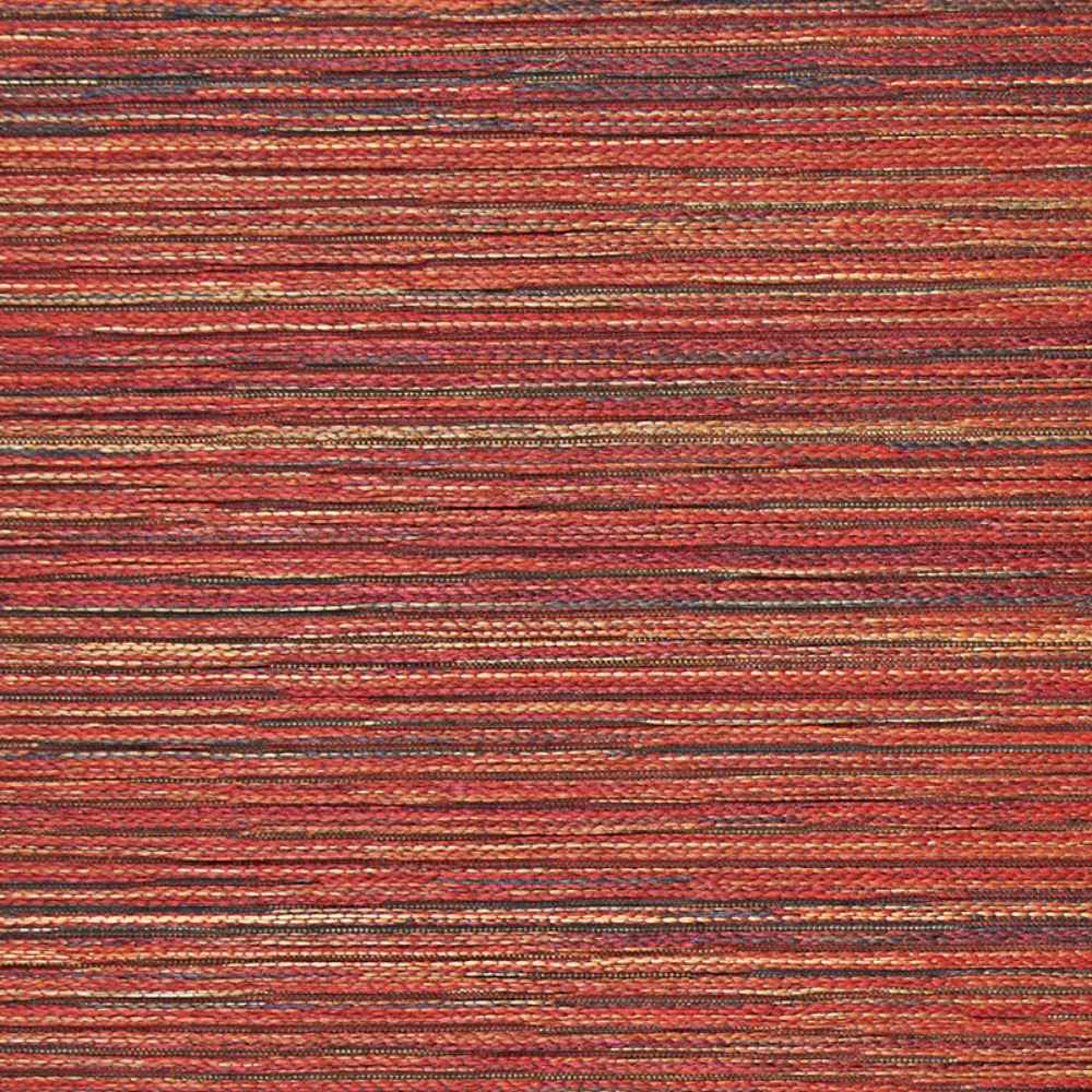 Couristan Cape Indoor/Outdoor Rug - Hinsdale/Crimson-Multi displays a dense horizontal stripe pattern in warm shades of red, orange, and brown