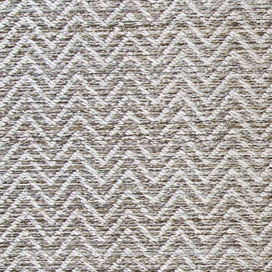 Couristan Cape Indoor/Outdoor Rug - Marion/Light Brown-Ivory displays its full repeating chevron pattern in a close-up