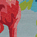 Couristan Covington Indoor/Outdoor Rug - Flamingos/Multi showcases intricate stitching in the flamingo pattern with rich reds and pinks