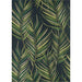 Couristan Dolce Indoor/Outdoor Rug - Bamboo Forest/Cool Onyx is shown in full view featuring a repeating pattern of tall, overlapping palm fronds
