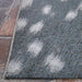 Couristan Dolce Indoor/Outdoor Rug - Hyena/Denim-Silver features a close-up of its corner