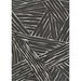 Couristan Dolce Indoor/Outdoor Rug - Parquet/Charcoal is fully displayed showing its bold intersecting stripe pattern