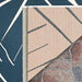 Couristan Dolce Indoor/Outdoor Rug - Parquet/Ink is flipped to show its backing