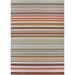 Couristan Dolce Indoor/Outdoor Rug - Striped/Sunset is displayed fully spread out, showcasing its full-length, multicolor stripe design