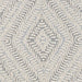 Couristan Liguria Indoor/Outdoor Rug - Levanto/Aqua is displayed in a close-up view of its diamond-patterned texture and aqua-ivory design