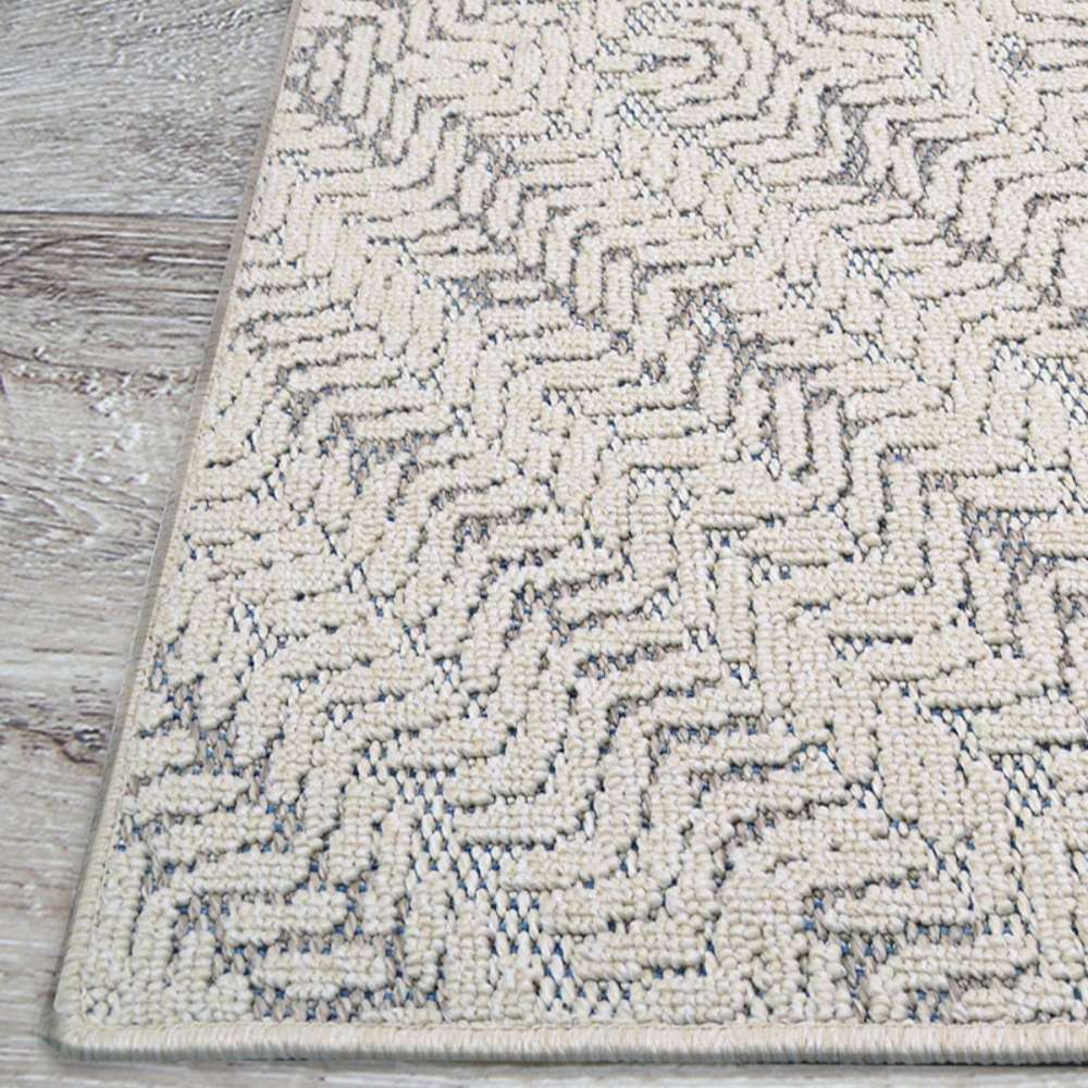 Couristan Liguria Indoor/Outdoor Rug - Levanto/Aqua is photographed at another angle