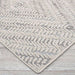 Couristan Liguria Indoor/Outdoor Rug - Levanto/Aqua is shown from the corner