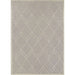 Couristan Liguria Indoor/Outdoor Rug - Noli/Dove Grey features a soft dove grey background with ivory diamond-shaped geometric patterns
