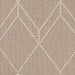 Couristan Liguria Indoor/Outdoor Rug - Noli/Umber close-up shows the simple, clean ivory diamond design on its woven umber background