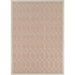 Couristan Liguria Indoor/Outdoor Rug - Rapallo/Umber features a repeating diamond-shaped geometric pattern in warm umber and ivory tones