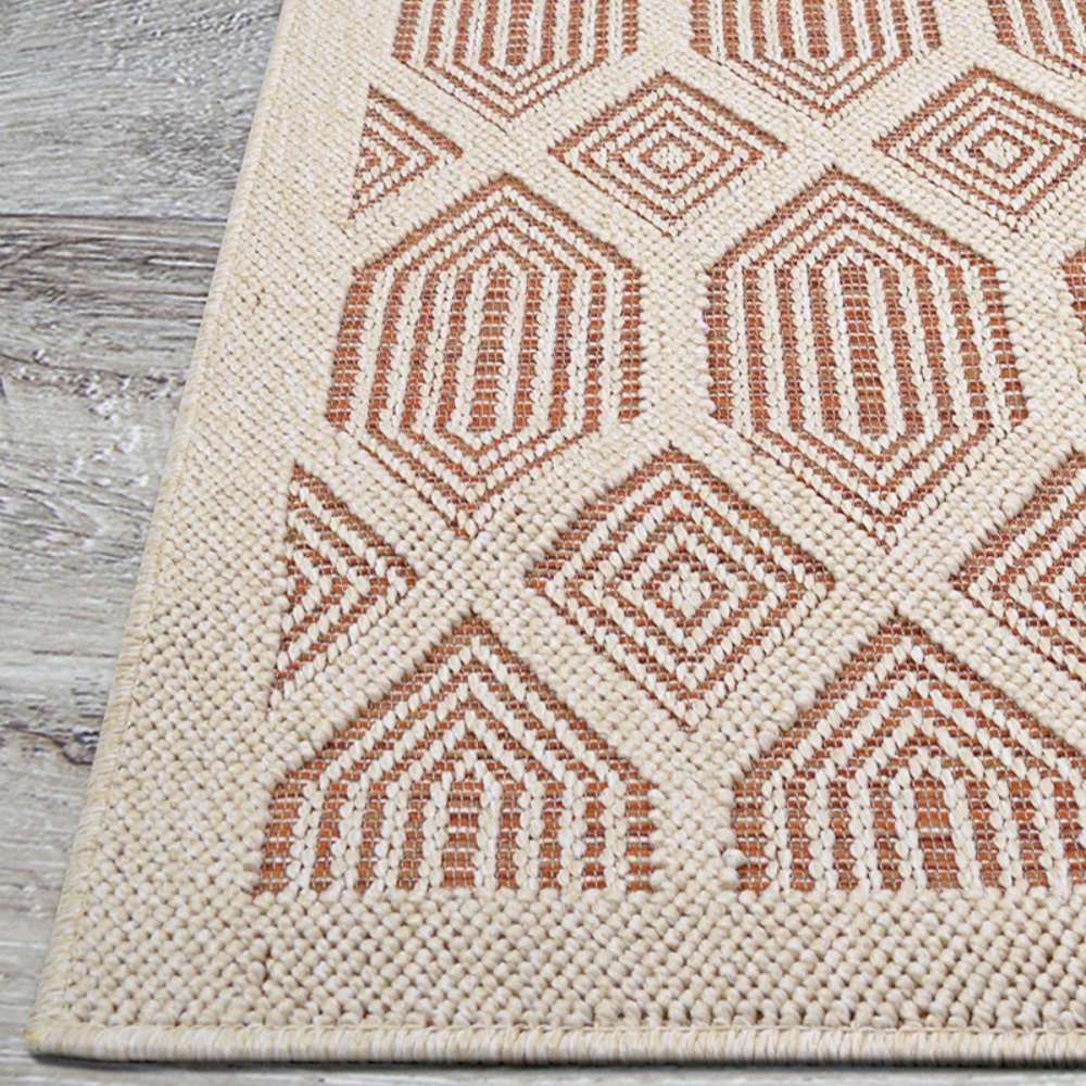 Couristan Liguria Indoor/Outdoor Rug - Rapallo/Umber is shown from the side