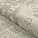 Couristan Liguria Indoor/Outdoor Rug - Sarzana/Dove Grey partially rolled to highlight its flexibility and weave