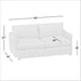 Crate & Barrel 83" Lounge Sofa dimensions showing an 83-inch width, 41-inch depth, 37-inch height, 24-inch seat depth, and 18-inch seat height