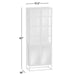 Crate & Barrel Casement 32" Black Storage Cabinet dimensions are shown as 83 inches high, 31.5 inches wide, and 16 inches deep