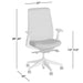 Crate & Barrel Haworth Soji Upholstered Mesh Office Chair dimensions show a 27-inch width, 44-inch depth, adjustable 39-44-inch height, and 7.5-11.5-inch arm height