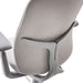 Crate & Barrel Haworth Zody Upholstered Fog Office Chair back view highlighting the upholstered backrest and supportive frame