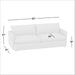 Crate & Barrel Lounge 93" Sofa dimensions showing a 93-inch width, 41-inch depth, 37-inch height, 24-inch seat depth, and 18-inch seat height
